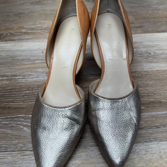Franco Sarto Women's Arrow Pumps Platinum Metallic Size 9.5 M - Picture 2 of 7